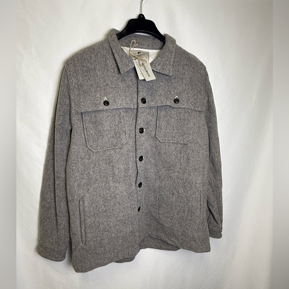 Woolrich Other - Woolrich Alaskan Twill Stag Shirt Jacket 80% wool grey NWT sz L